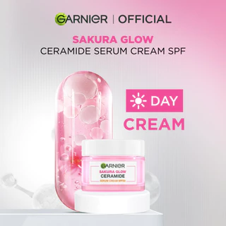 Garnier Sakura Glow Pinkish Radiance Glowing Day Cream SP30 / PA +++ Skin Care - 50ml (Krim Siang Untuk Kulit Cerah Merona)