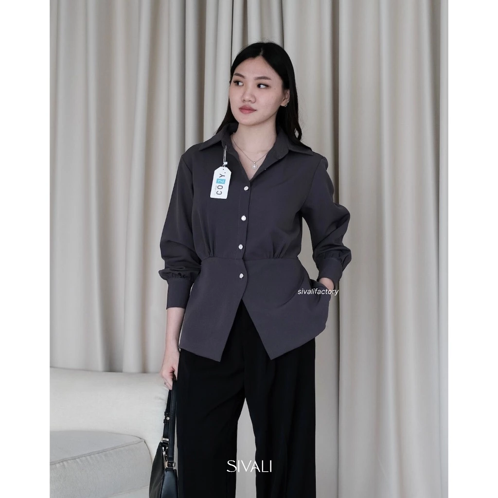 Sivali Alaia Fitted Blouse Wanita Premium Polyester
