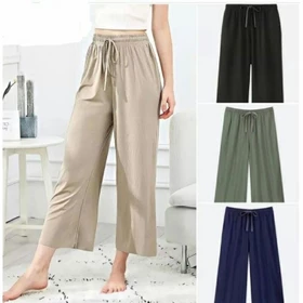 Celana Kulot Rayon Panjang Polos Lembut