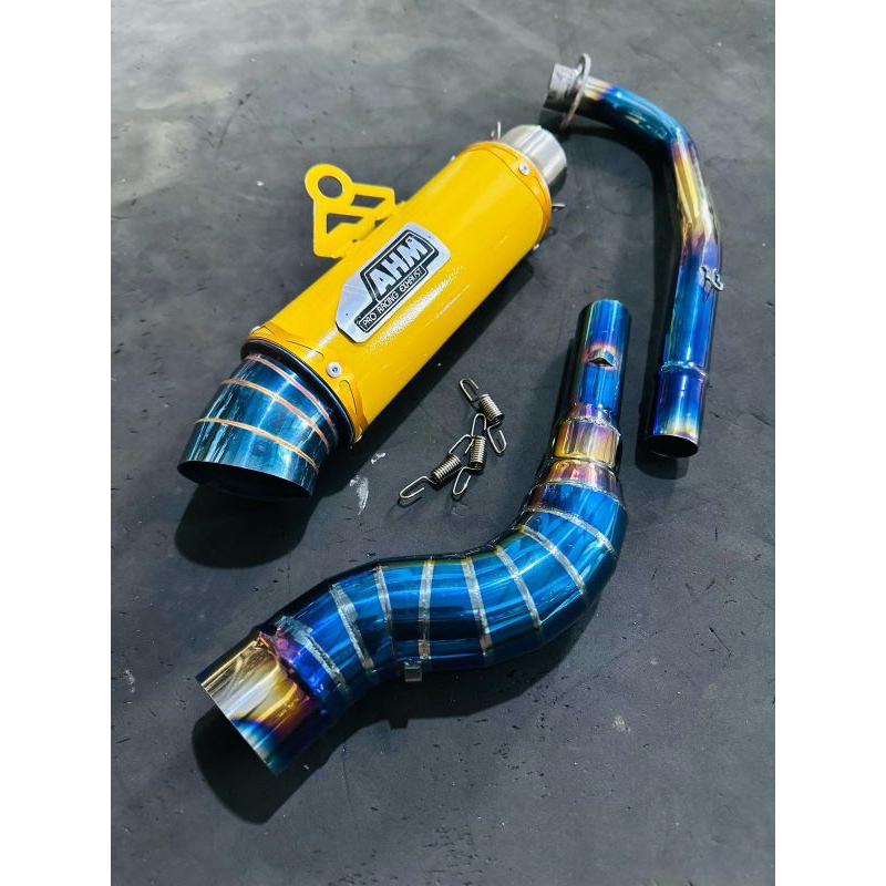 Jual AHM Pipe canister conical open specs exhaust pipe for Wave 125 Xrm ...