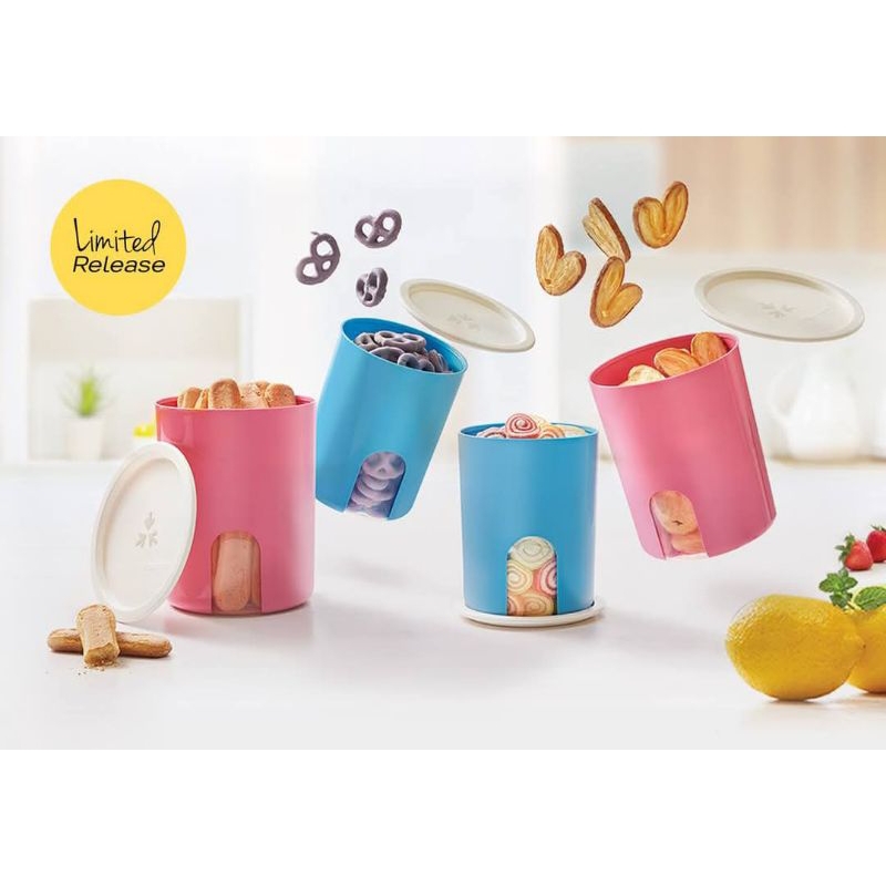 Jual TUPPERWARE TOPLES SNACK PEEK CANISTER SET | Shopee Indonesia