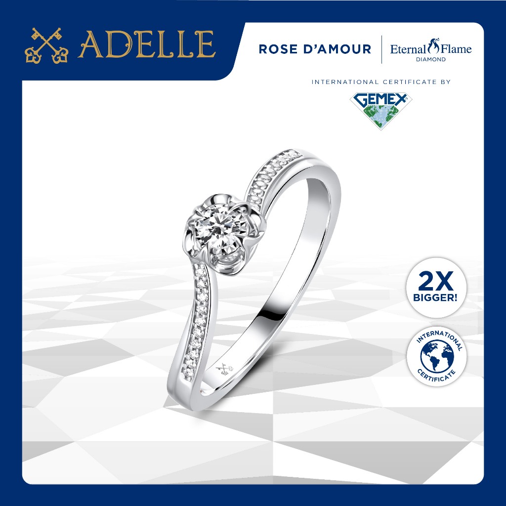 Jual Adelle Jewellery - Diamanta I Promise Diamond Ring - Cincin Emas ...