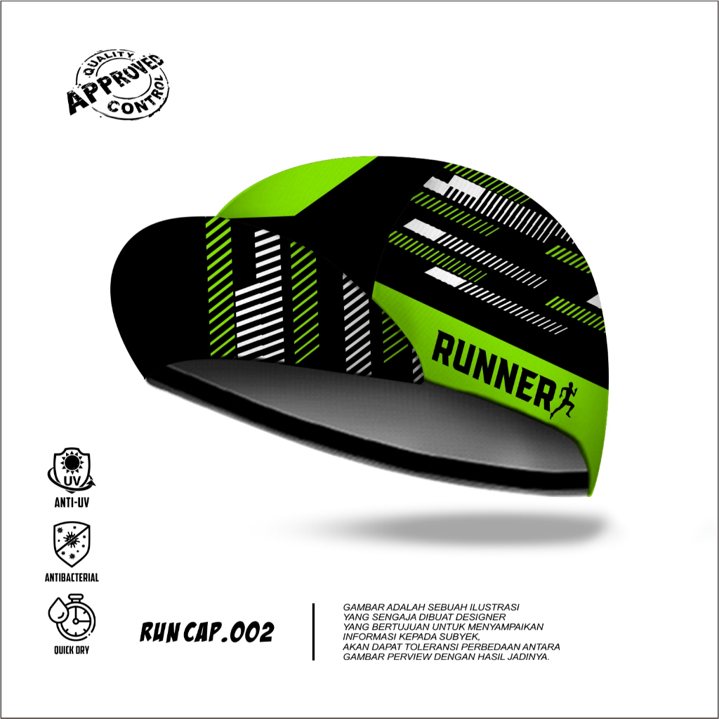 Jual Fullprint Running Cap - Topi Lari bahan Dri-FIT | Shopee Indonesia