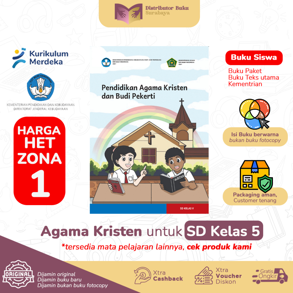 Jual Buku Agama Kristen Kelas 5 SD - Buku Paket Siswa - Kurikulum ...