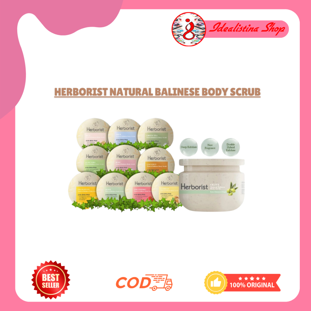 Jual HERBORIST Natural Balinese Body Scrub With AHA BHA PHA | Shopee ...