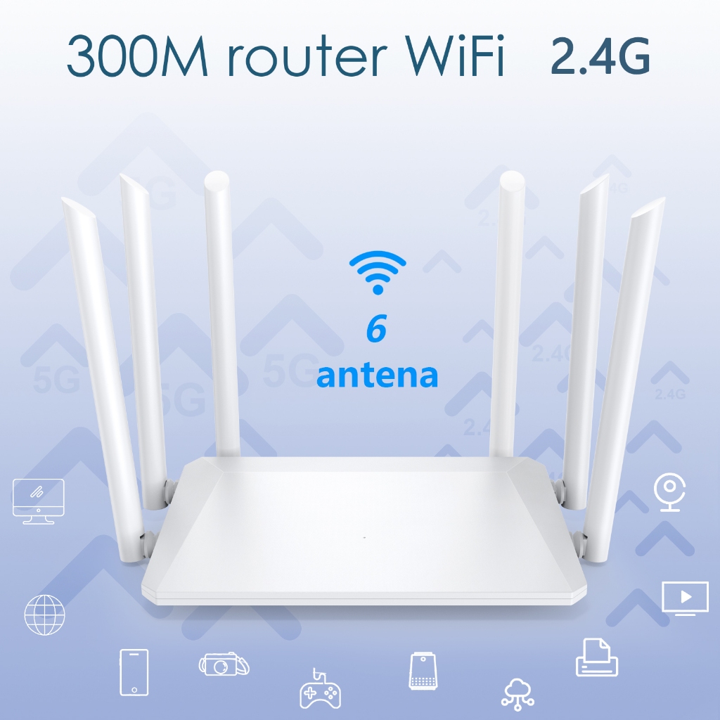 Jual 6 Antena Router Wifi 300M Relay Sinyal Amplifier Rute Domestik ...