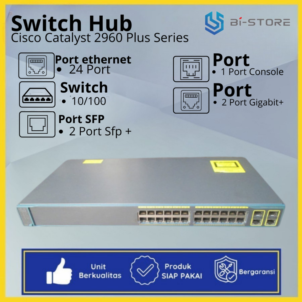Jual Switch Hub Cisco Catalyst 2960 Plus Series 24 Port | Shopee Indonesia