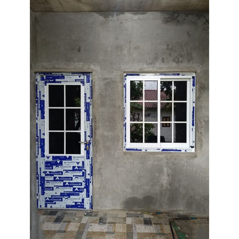 Jual jendela sliding aluminium kaca rayben list ornamen | Shopee Indonesia