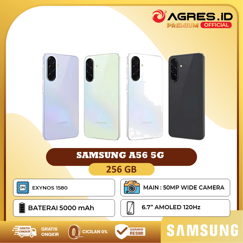 Jual Samsung Galaxy A56 5G 8 256GB - Garansi Resmi Samsung Indonesia