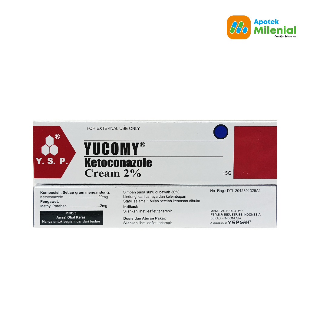 Jual Yucomy 2% Krim 15 g / Ketoconazole 2% Mengobati Kadas Kurap Jamur ...