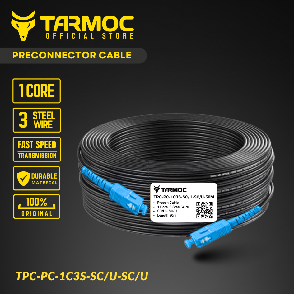 Jual Tarmoc TPC-PC-1C3S-SC/U-SC/U | Preconnectorized Drop Cable 25-250m ...
