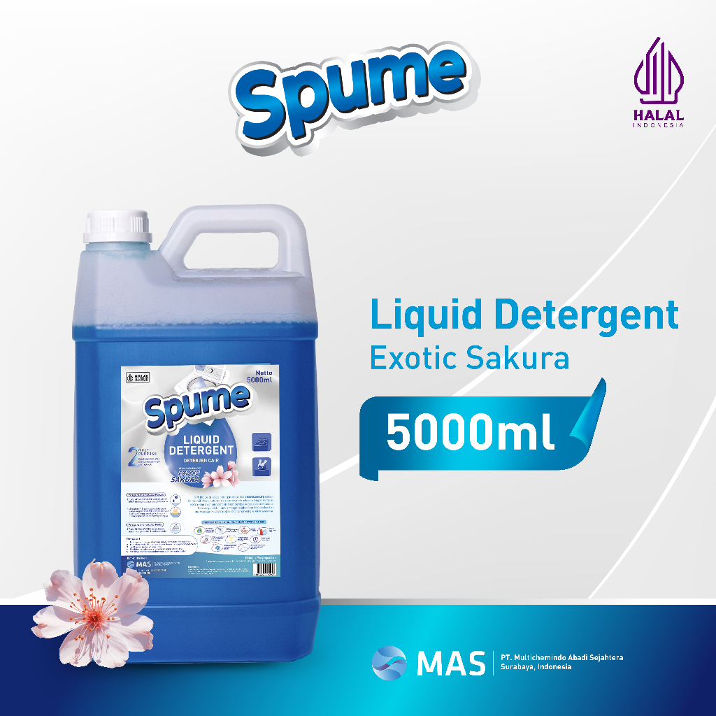 Jual Spume Liquid Detergent 5000ml deterjen cair pakaian laundry ...