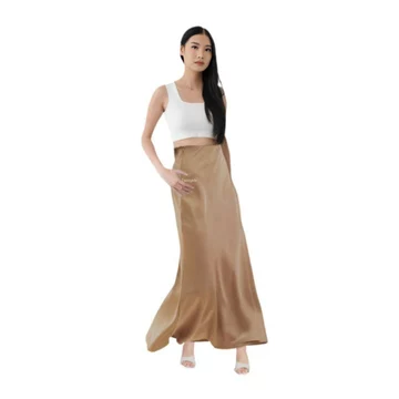 TWINGKLE Jennie Rok Satin Long Skirt Rok Satin Panjang