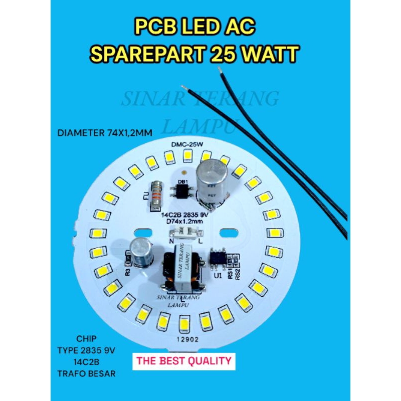 Jual PCB LED AC DMC 25 WATT SPAREPART PHILIPS VISICOM, INLITE HANNOCHS ...