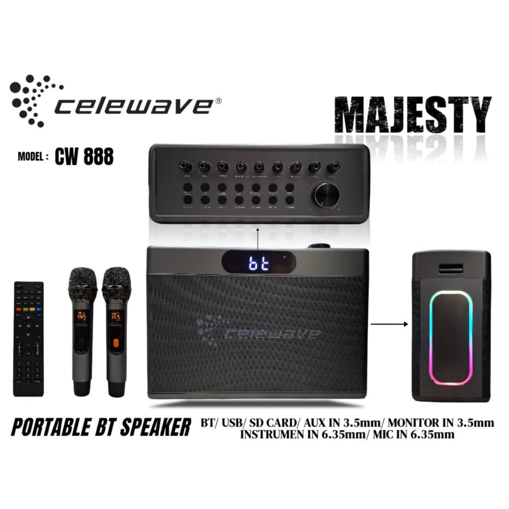 Jual SPEAKER PORTABLE CELEWAVE CW888 MAJESTY ORIGINAL | Shopee Indonesia