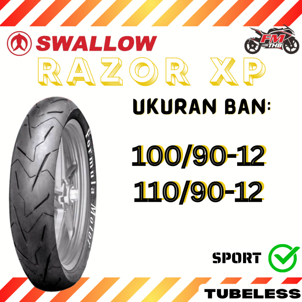 Jual Ban Swallow Razor XP Ring 12 Tubeless - Ban Motor Swallow Tubles ...