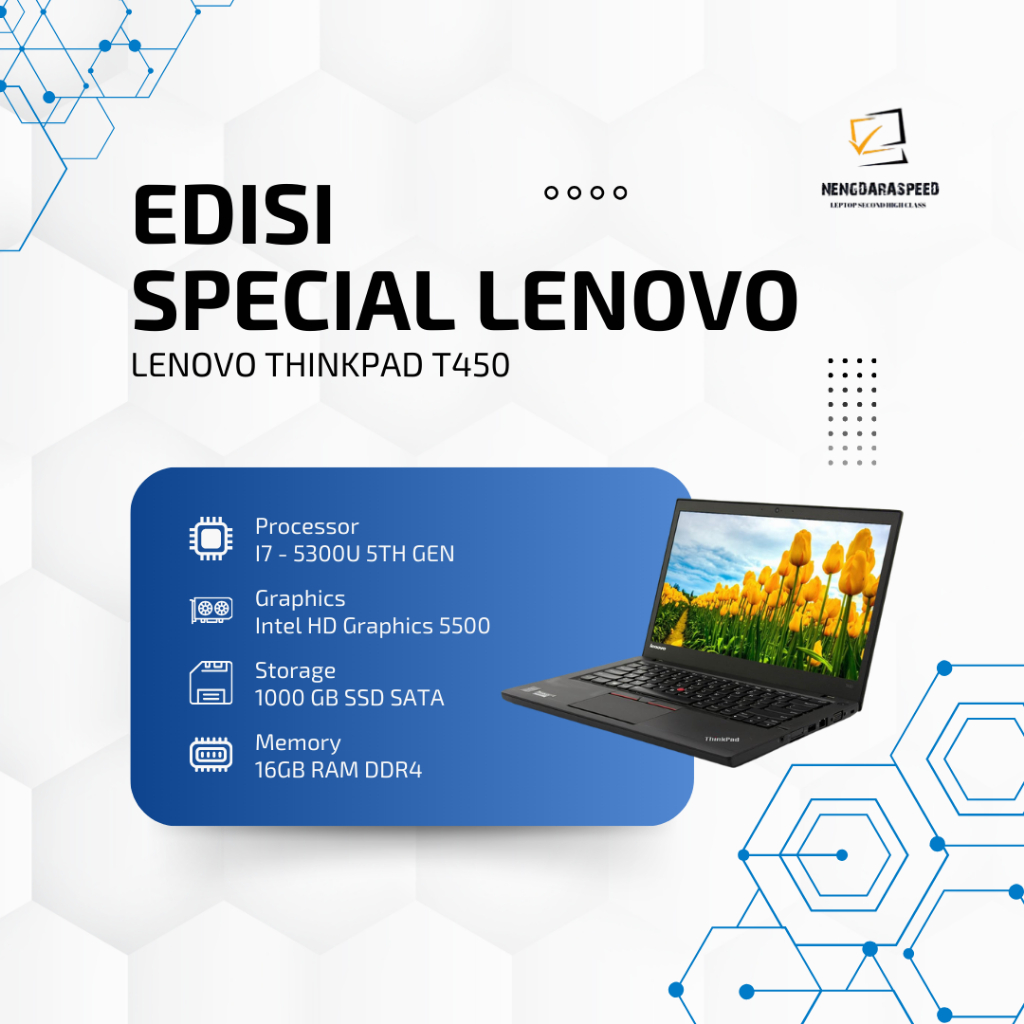 Jual LENOVO THINKPAD T450 I7 - 5500U 5TH GEN / 16GB RAM DDR3 / 512GB ...