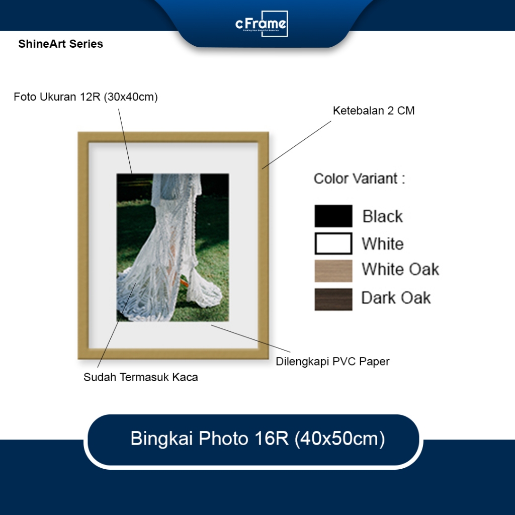 Jual C Frame Bingkai Foto 16R Fiber Shineart Regular Matt 16R/12R ...