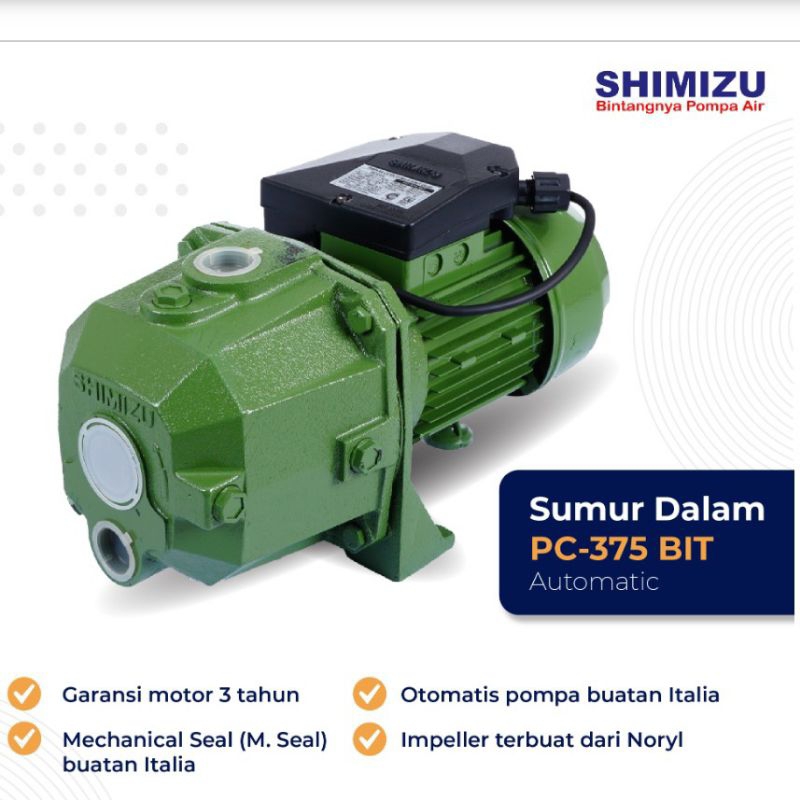 Jual Shimizu PC-375BIT NT Pompa sumur dalam Jetpam 40M 375W garansi ...