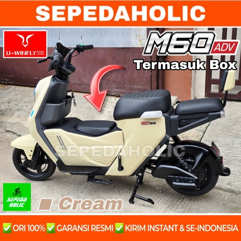 Jual Sepeda Listrik UWINFLY M60 ADV + BOX BAGASI 500 Watt Electric E ...