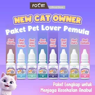 [PAKET PET LOVERS PEMULA] FOCAT Obat Tetes pada Kucing Anjing N19-N46 Obat Berbagai Keluhan Penyakit Hewan Peliharaan