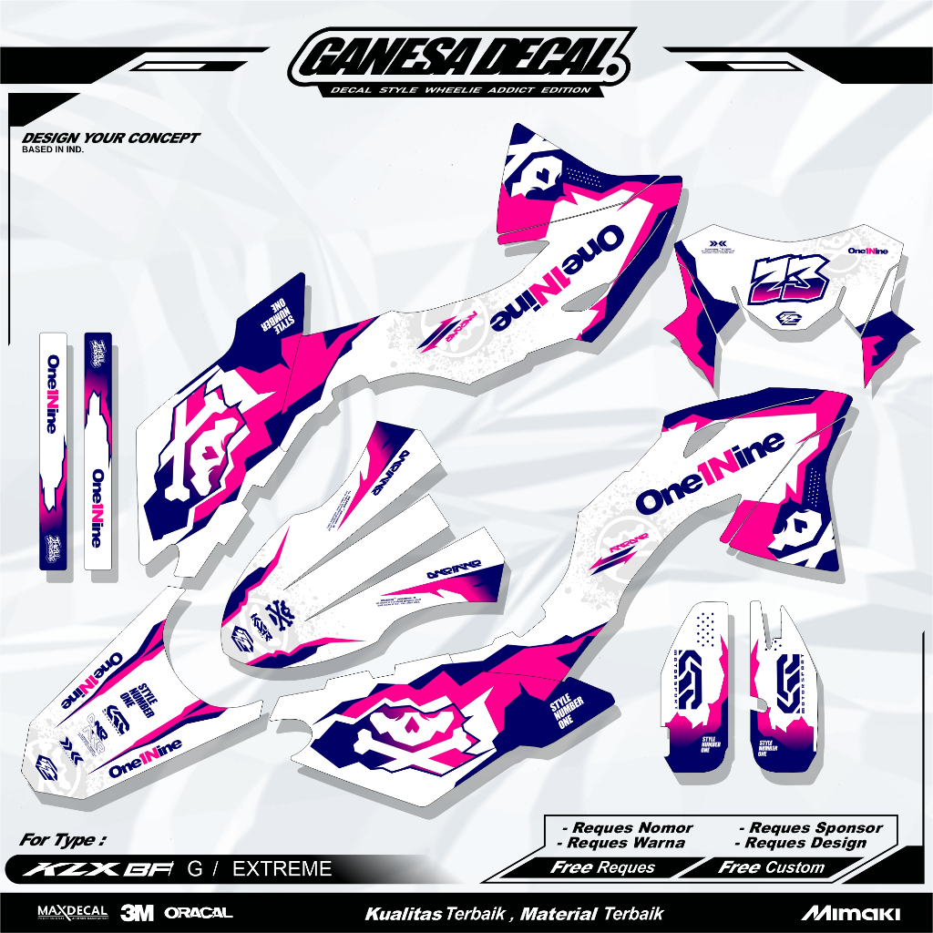 Jual Decal Stiker KLX BF 150 Premium Full Body - Sticker Dekal Motor ...