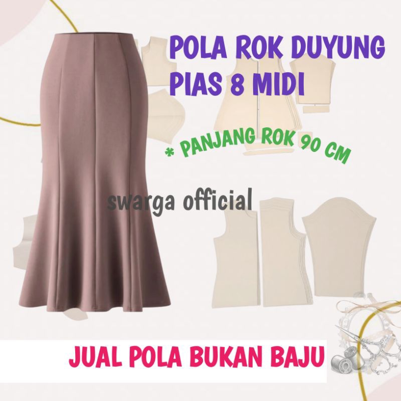 Jual POLA ROK DUYUNG MIDI PIAS 8 | Shopee Indonesia