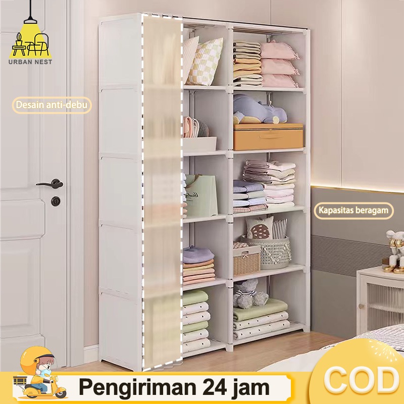 Jual COD [Dengan tirai anti debu] Rak Multifungsi Dengan Tirai Gorden ...