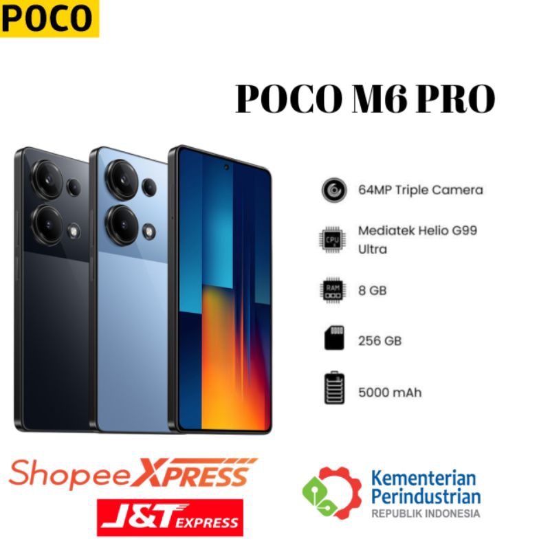 Jual POCO M6 PRO NEW RAM 8 INTETNAL 256 GARANSI RESMI INDONESIA ...