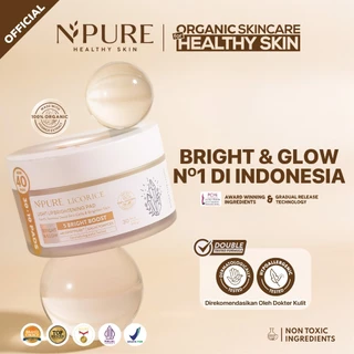 NPURE Brightening Exfoliating Pad Licorice / Light Up / Kapas Wajah Exfoliasi Cerah Glowing