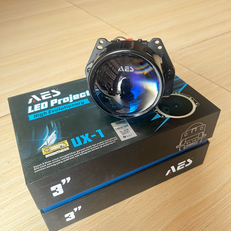 Jual BILED PROJECTOR AES F002 AES UX1 3INCHI 3 inchi 70watt Blue Lens ...