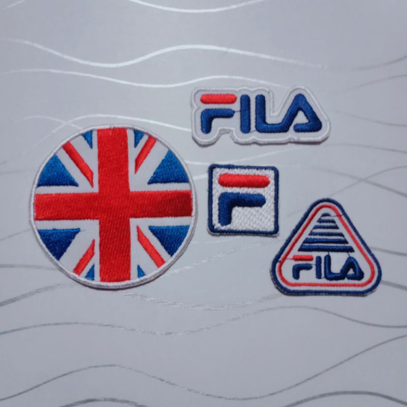 Jual patch bordir emblem birdir jahit logo fila bndera inggris bulat ...