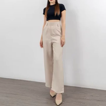 Diora Highwaist Pants Celana Kulot Straight Cut Formal Loose Pants Panjang Wanita Anti Kusut