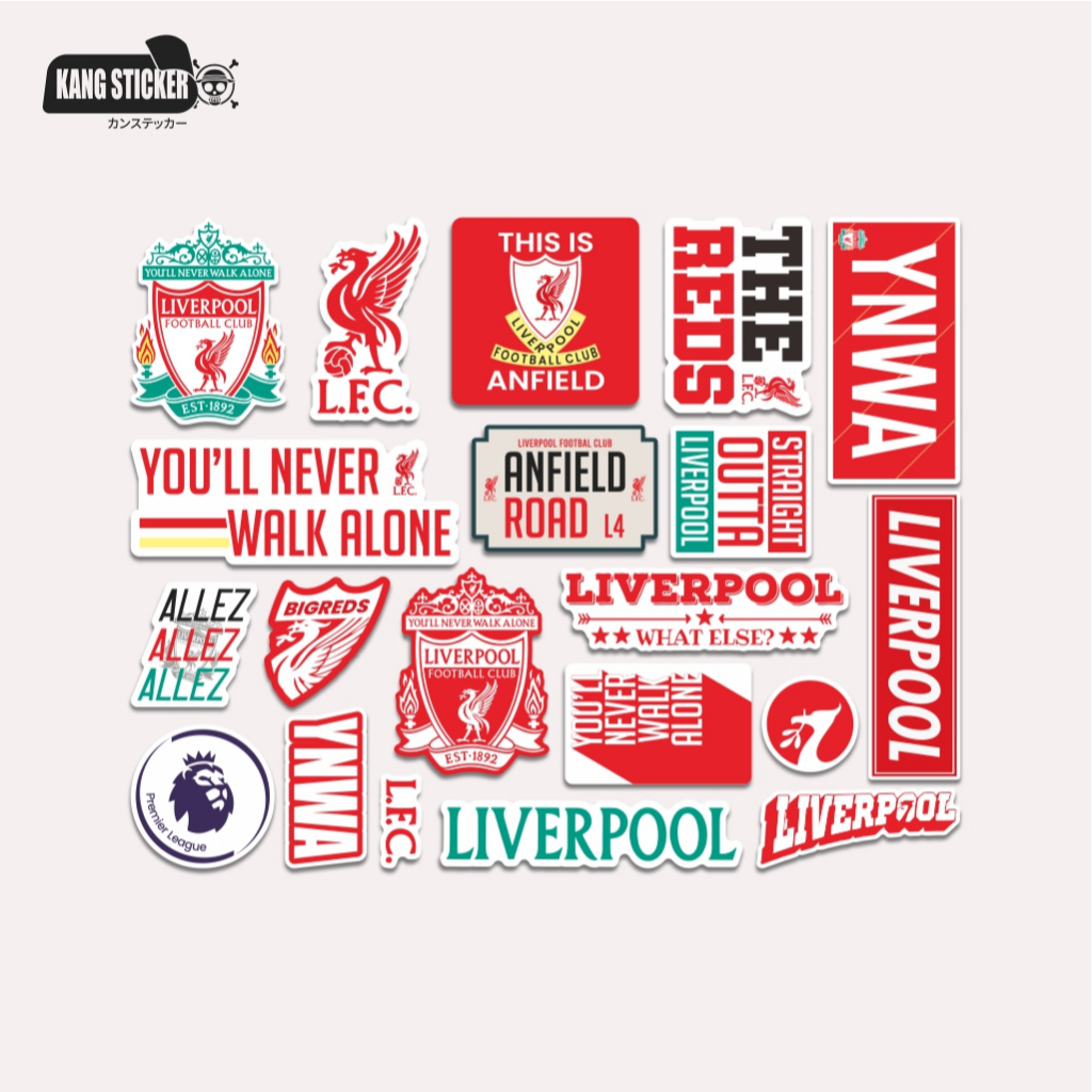 Jual STICKER PACK LIVERPOOL ISI 19PCS - PREMIUM STICKER - WATERPROOF ...