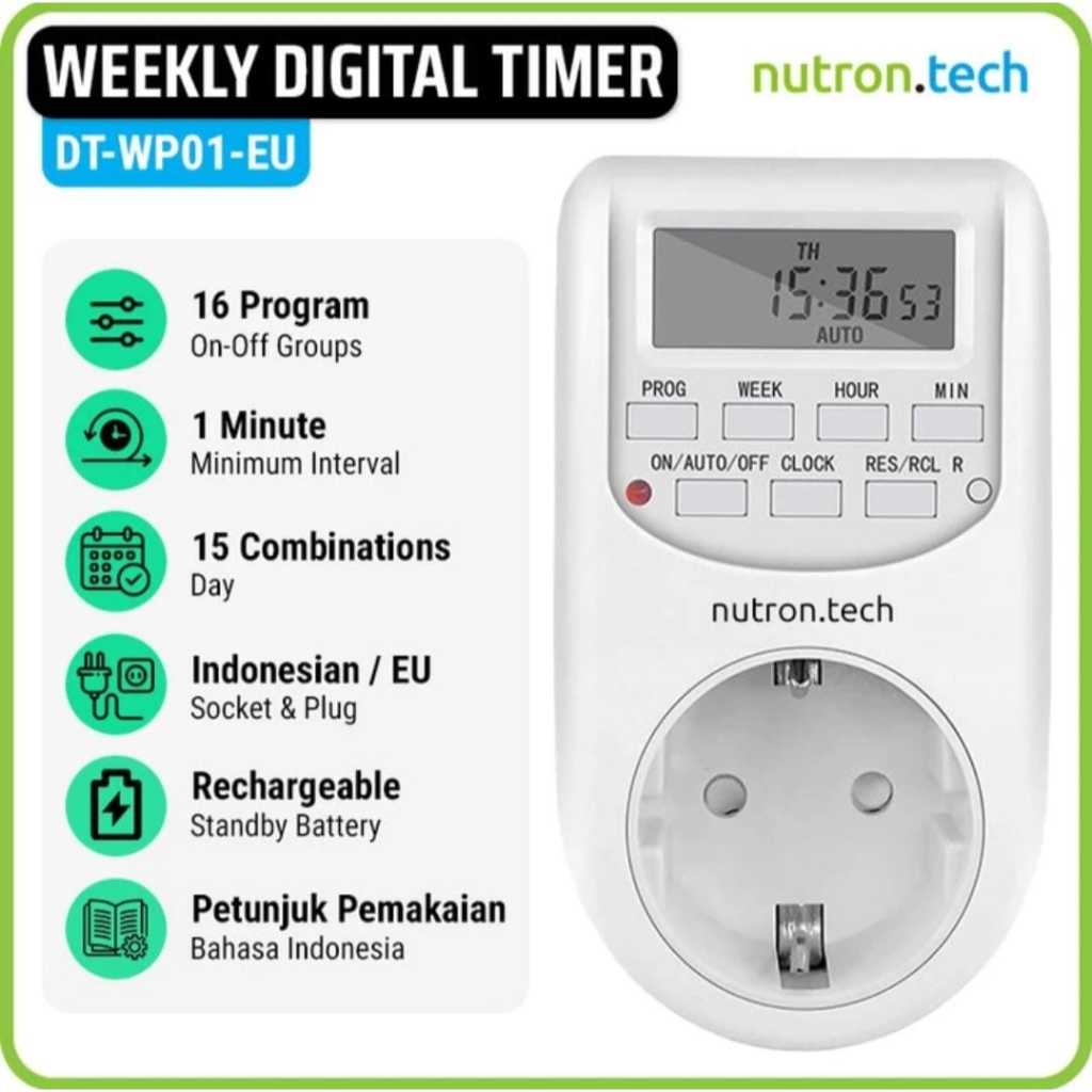 Jual Timer Digital Kitani Nutron tech Stop Kontak Colokan Saklar ...