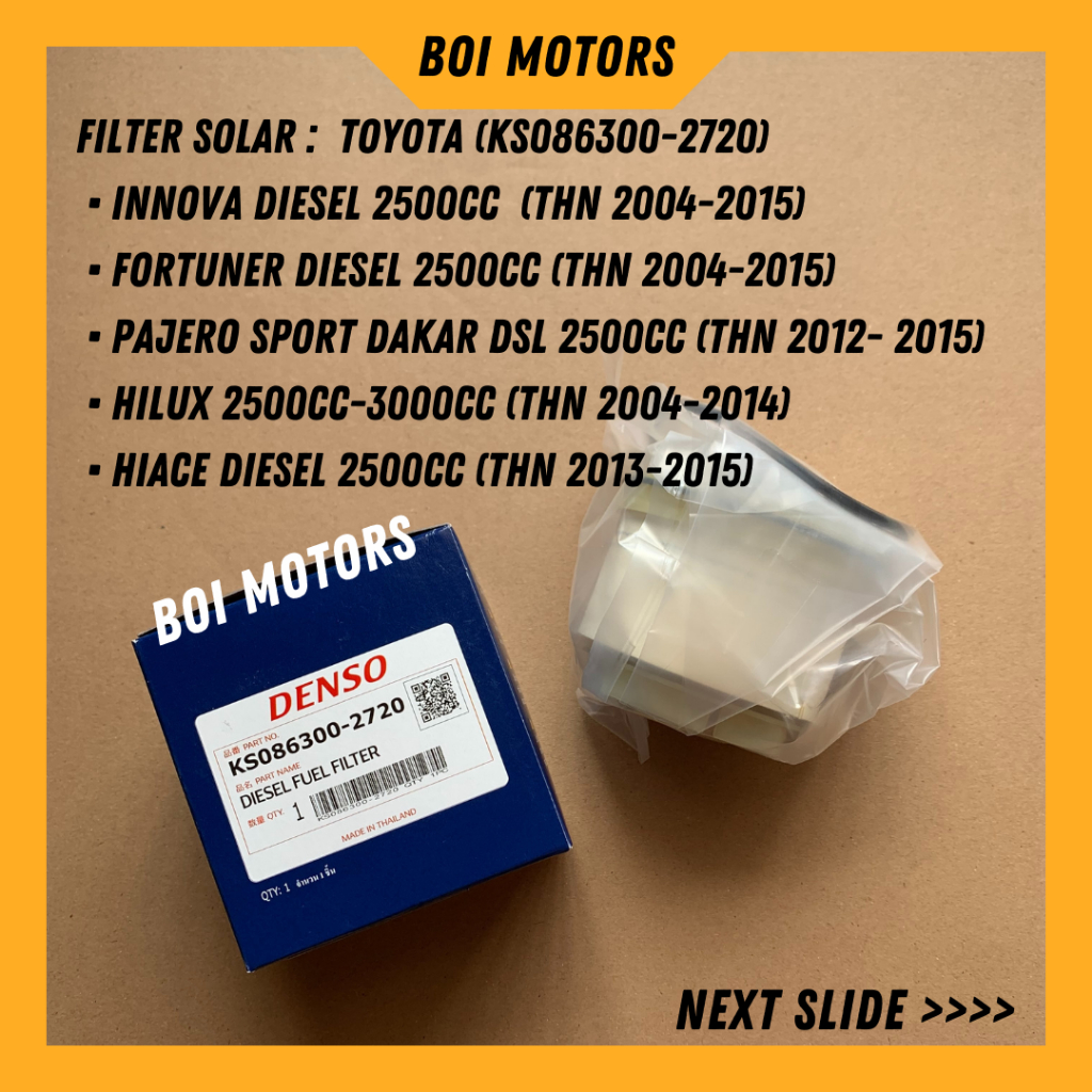 Jual DENSO FILTER SOLAR KS086300-2720 INNOVA LAMA DIESEL THN (2004-2015 ...