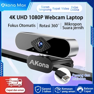Akona Webcam Laptop PC 4K 1080P Full HD USB Kamera Laptop Sudut Lebar 150° With Mic For Zoom Google Meeting