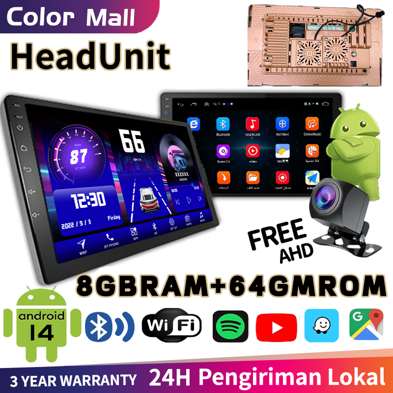 Jual with cooling system 8G+64G IPS Screen Head Unit android 7/9/10 ...