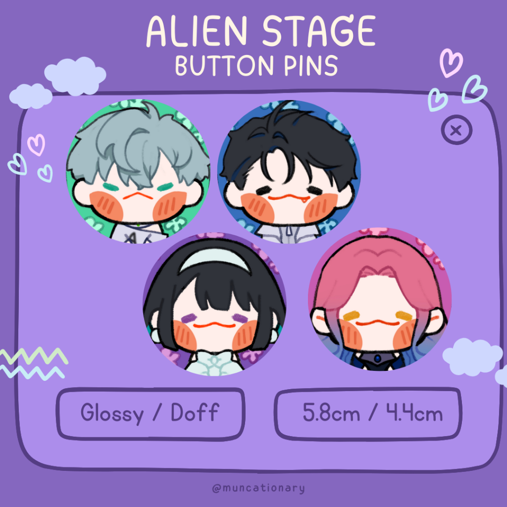 Jual [Muncationary] Button Pin Doff and Glossy Gremlin Alien Stage ...