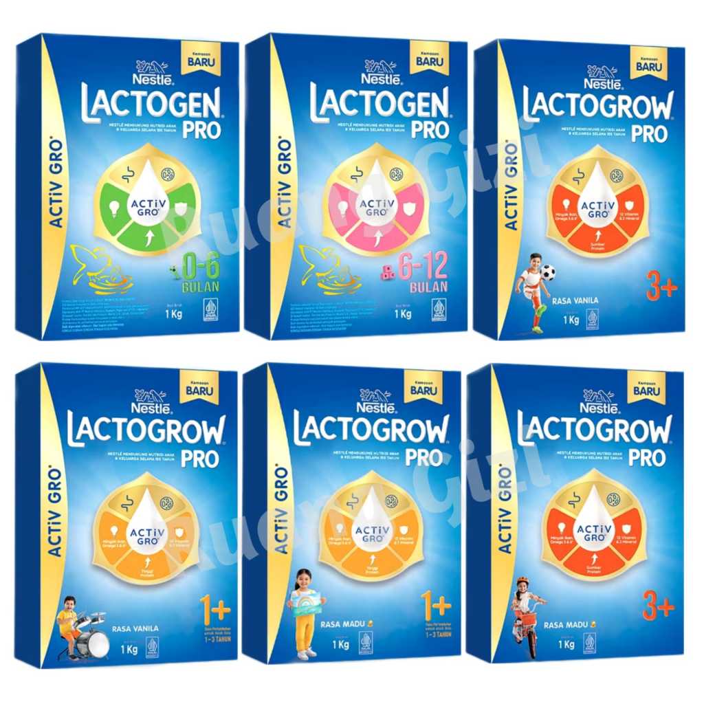 Jual Susu Lactogen 0-6 & 6-12 - Lactogrow 1+ & 3+ Rasa Vanilla Madu Box ...