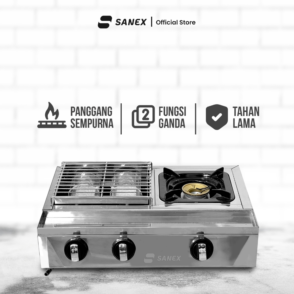 SANEX Kompor Gas dan Panggang 2 in 1 SN-KKP128