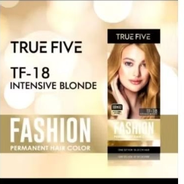 Jual True Five Hair Color TF 18 Intensive Blonde 100ml | Shopee Indonesia