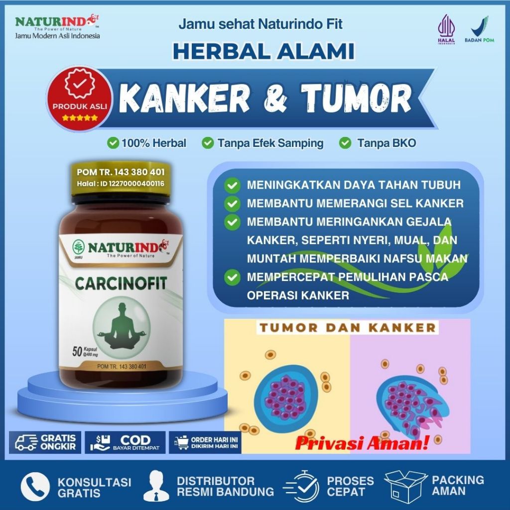 Obat Herbal Kanker Tumor Bejolan Anti Peradangan Mikroba jamur Carcinofit Naturindo