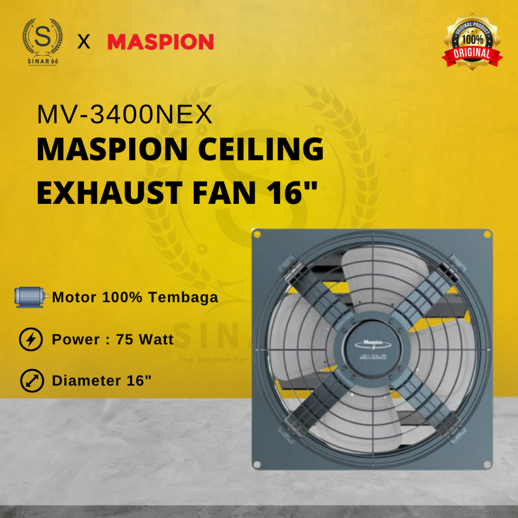 Jual MASPION WALL EXHAUST FAN DINDING 16