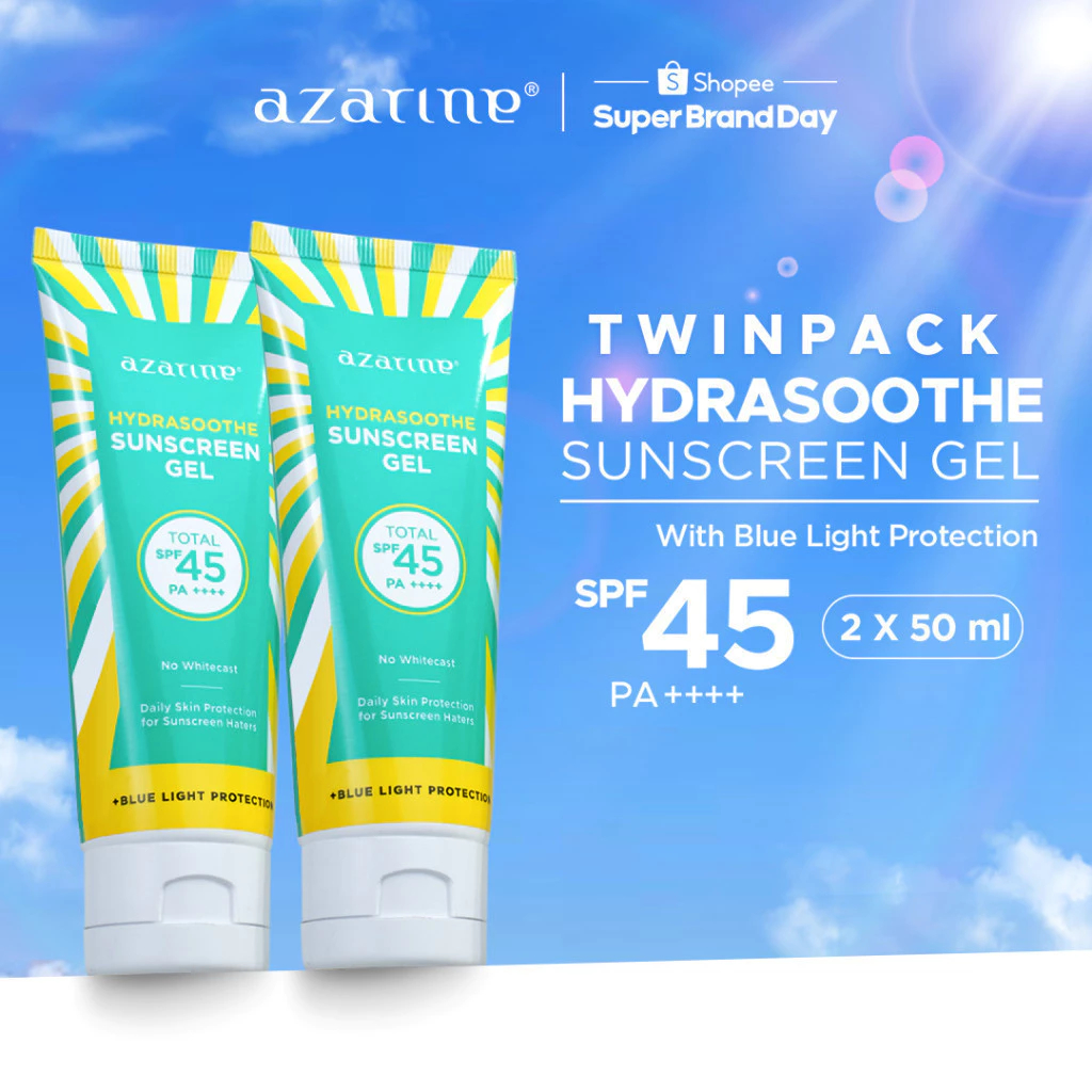 Jual AZARINE HYDRASOOTHE SUNSCREEN GEL SPF45 PA++ WITH BLUE LIGHT ...