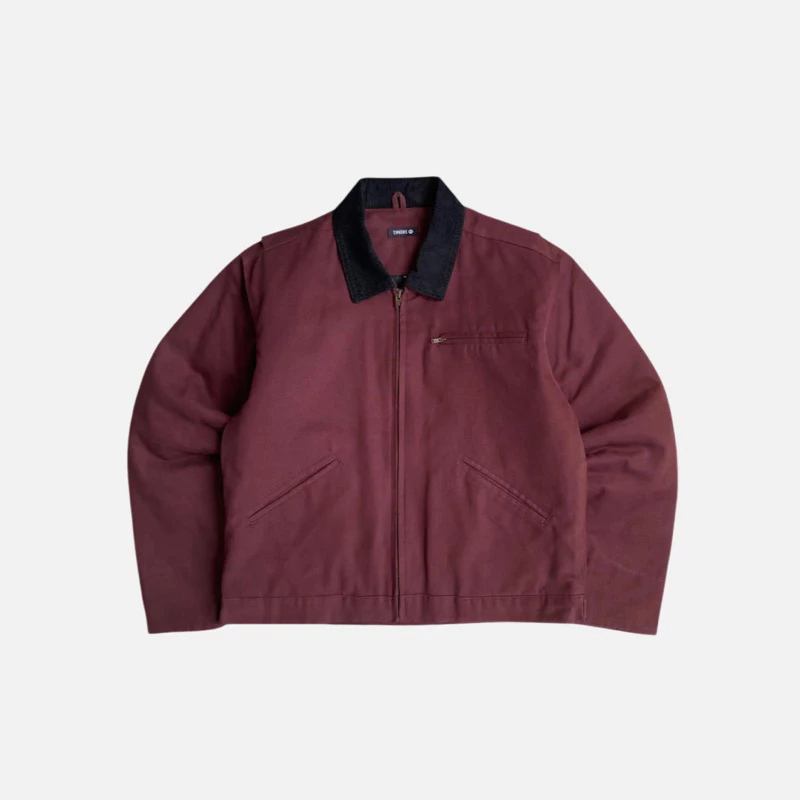Jual Timbresocks Timbre Work Jacket Quilted Maroon Black | Shopee Indonesia