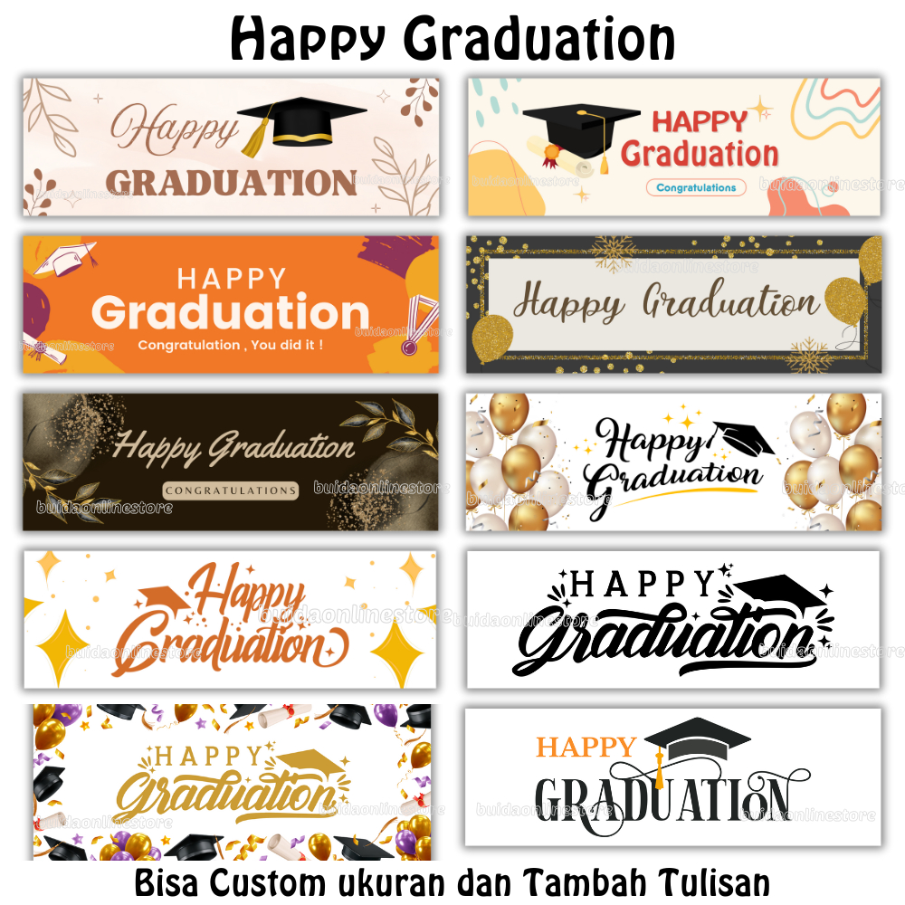 Jual Label Stiker Sticker Happy Graduation dekorasi kemasan hampers ...
