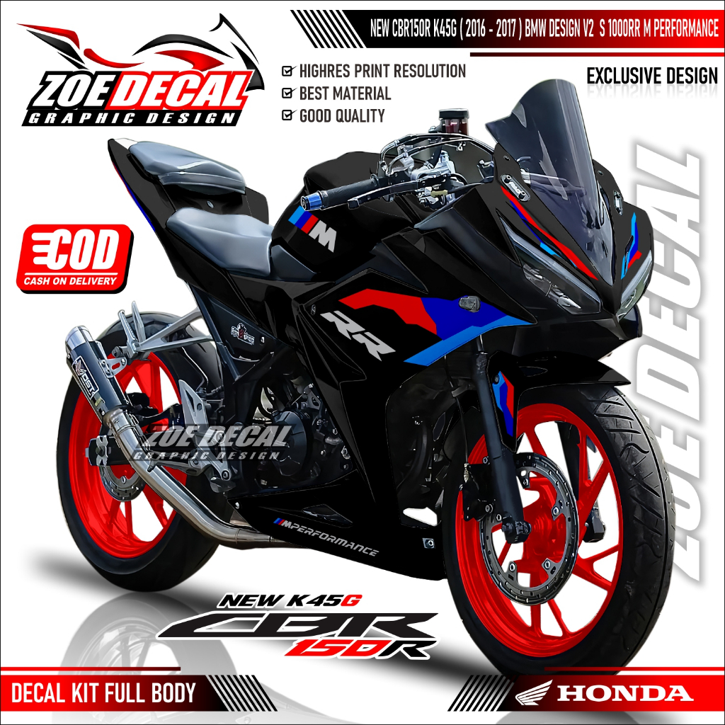 Jual TERBARU DECAL STICKER FULL BODY HONDA CBR 150R K45G MOTIF BMW ...