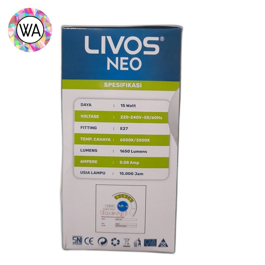 Jual Lampu Bohlam LED LIVOS NEO 15 Watt Low Voltage 110-220V Hemat ...