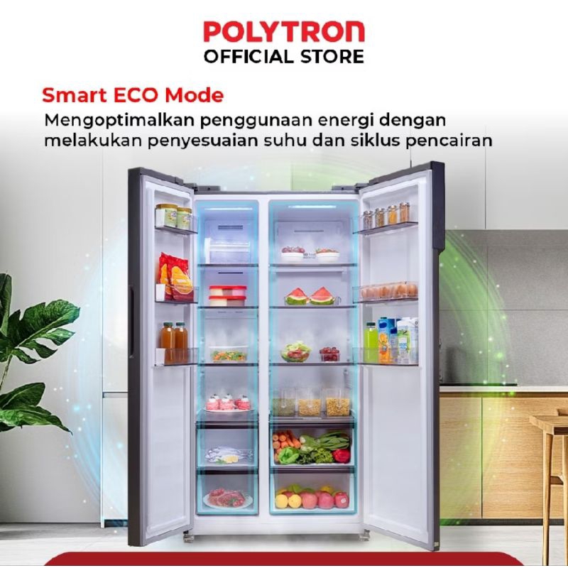 Jual POLYTRON KULKAS 2 PINTU 2D SIDE BY SIDE BELLEZA SERIES INVERTER ...